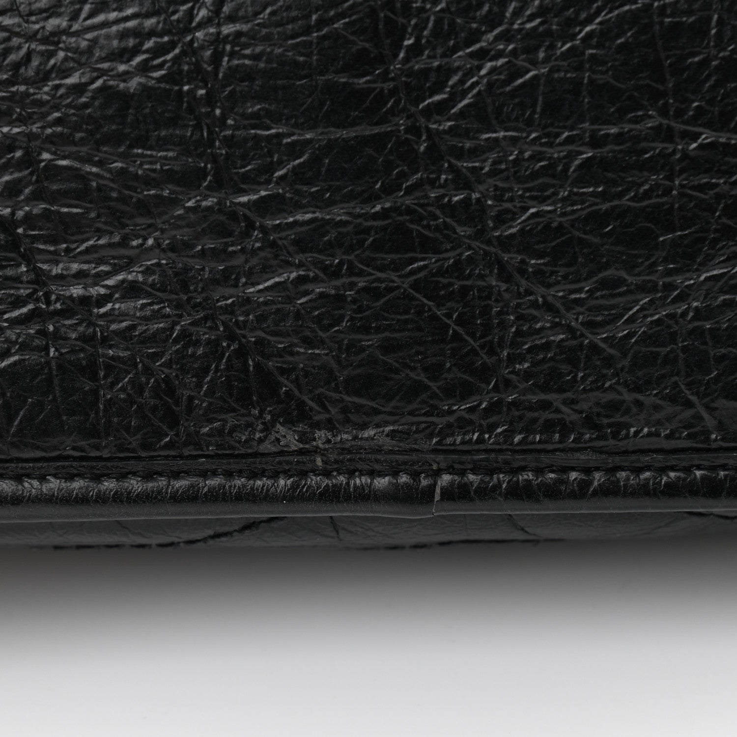 Saint Laurent Crinkled Calfskin Matelasse Monogram Medium Niki Chain Satchel Black 11 of 14