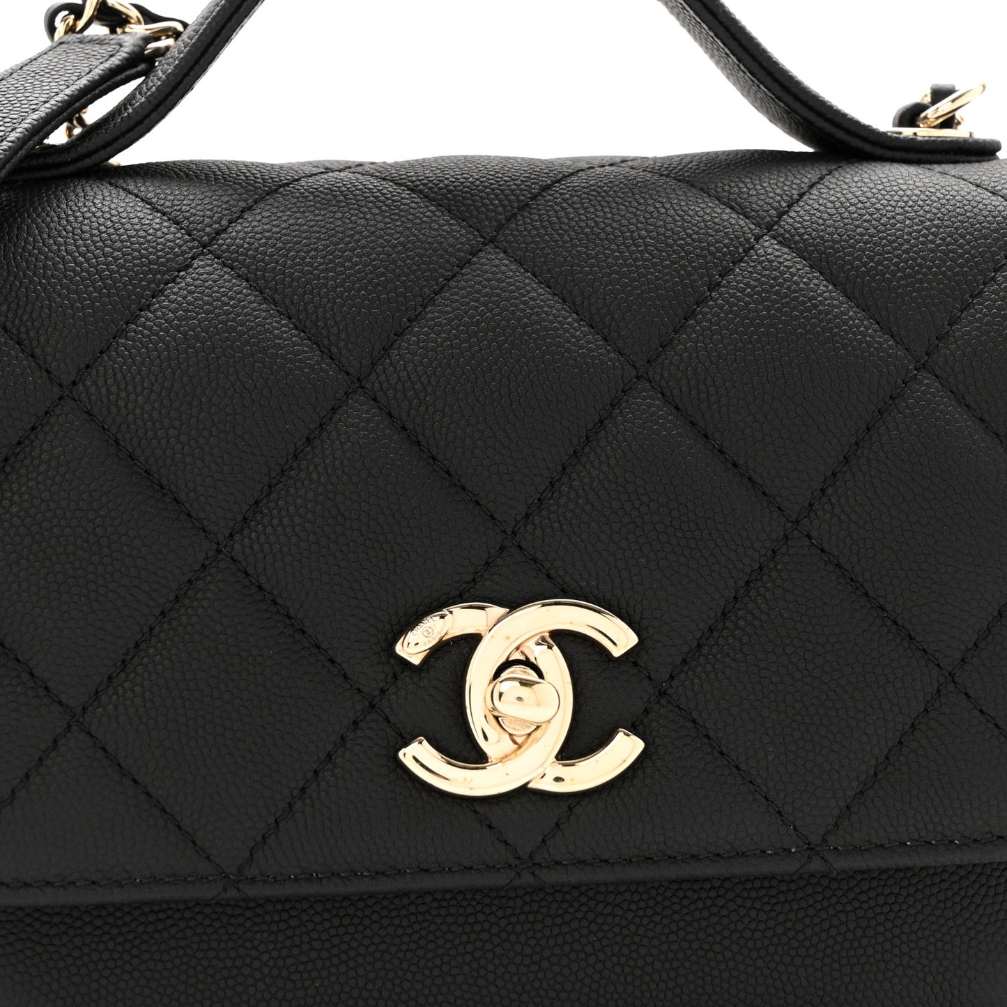 Caviar Quilted Small Business Affinity Flap Black
