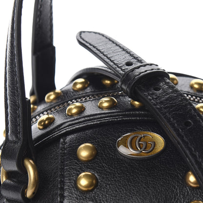 Gucci Calfskin Studded Mini Tifosa Baseball Shaped Shoulder Bag Black 10 of 10