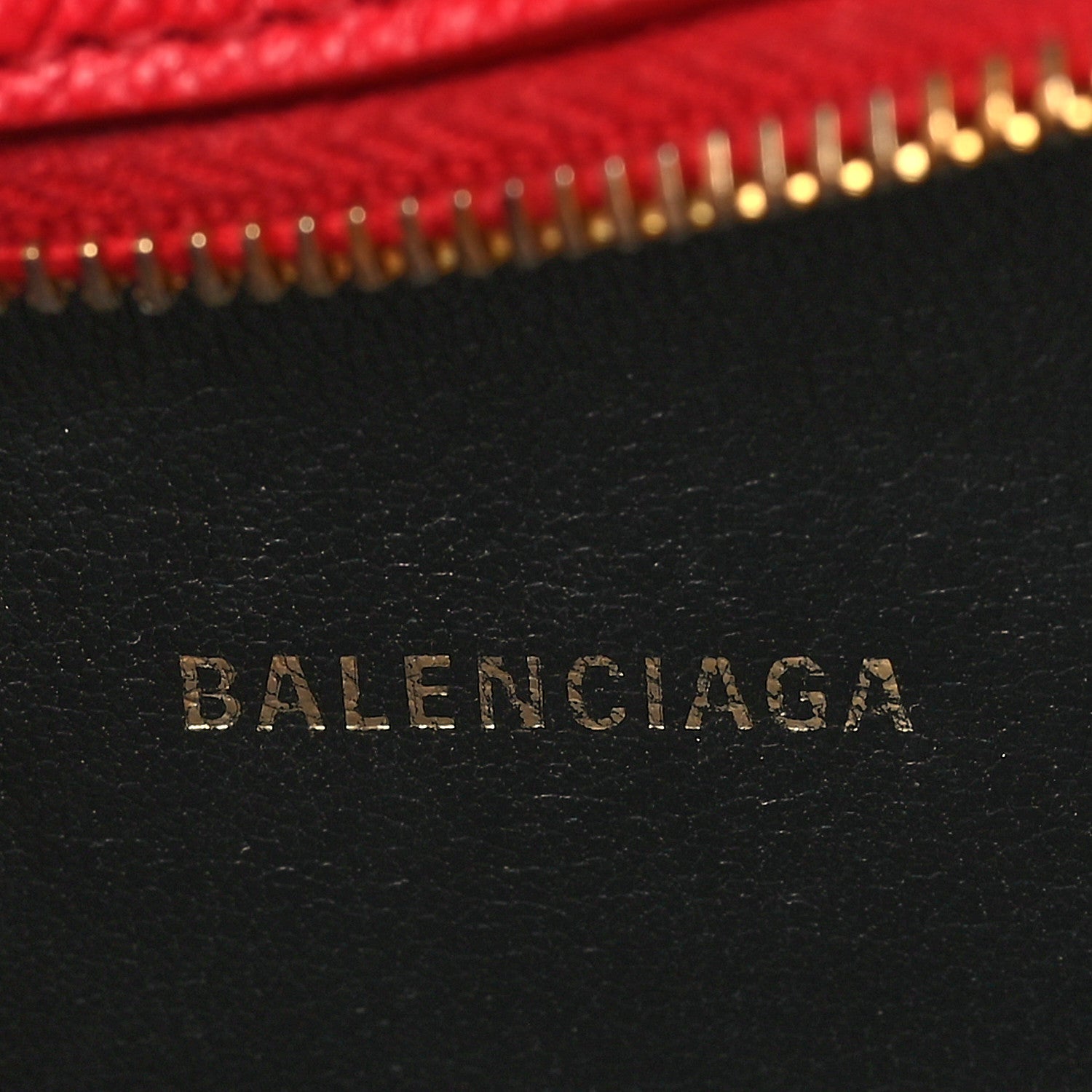 Balenciaga Signature Grained Calfskin Logo XS Ville Camera Bag Rouge Lantern Black 6 of 9