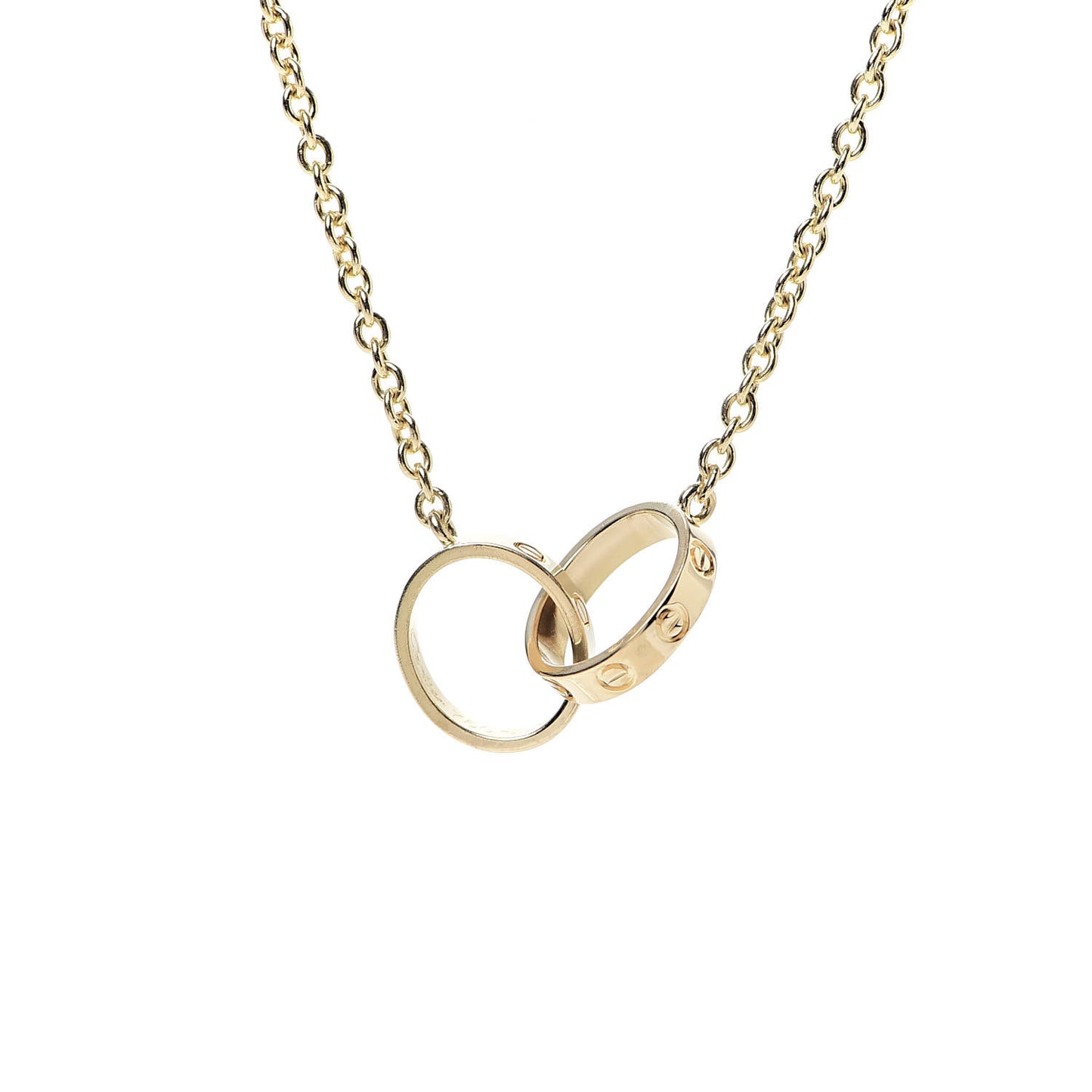 18K Yellow Gold Interlocking LOVE Necklace