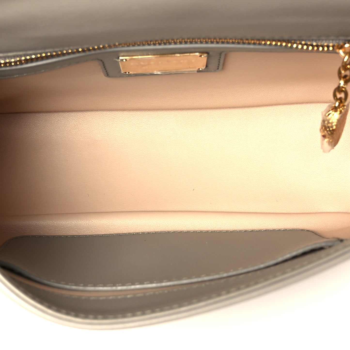 Calfskin Matelasse Mini Serpenti Cabochon Crossbody Bag Grey