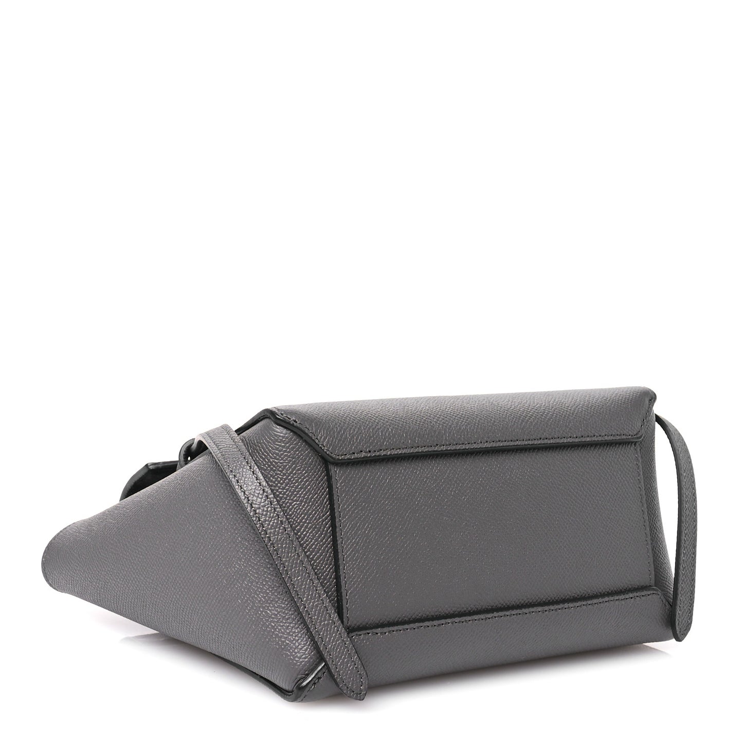 Grained Calfskin Nano Belt Bag Grey
