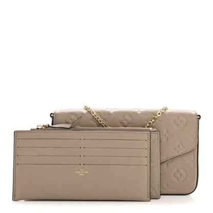 Louis Vuitton Empreinte Pochette Felicie Chain Wallet Tourterelle 3 of 12