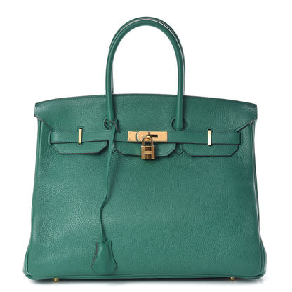 Hermes Taurillon Clemence Birkin 35 Vert Vertigo 1 of 35