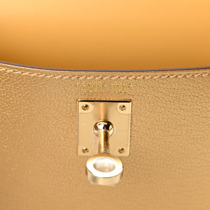 Hermes Metallic Chevre Chamkilight Mini Kelly Sellier 20 Dore 7 of 11