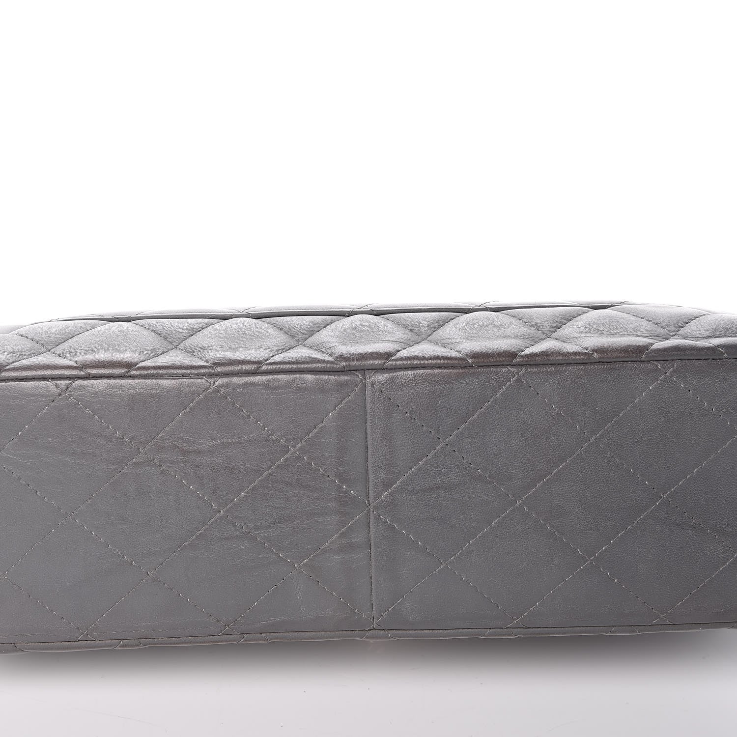 Chanel Lambskin Quilted Jumbo Single Flap Grey 15 of 20