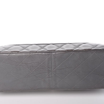 Chanel Lambskin Quilted Jumbo Single Flap Grey 15 of 20