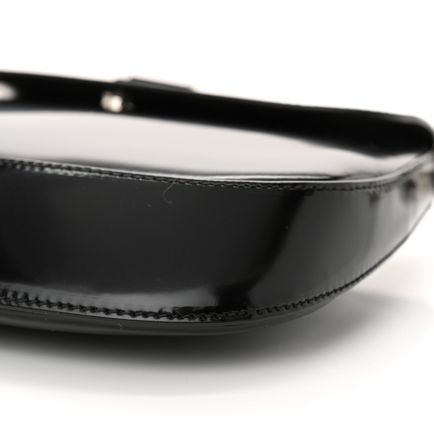 Prada Spazzolato Cleo Flap Shoulder Bag Black 9 of 9