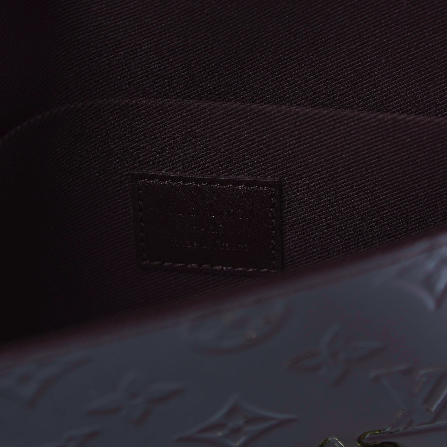 Louis Vuitton Vernis Pochette Felicie Chain Wallet Amarante 8 of 10