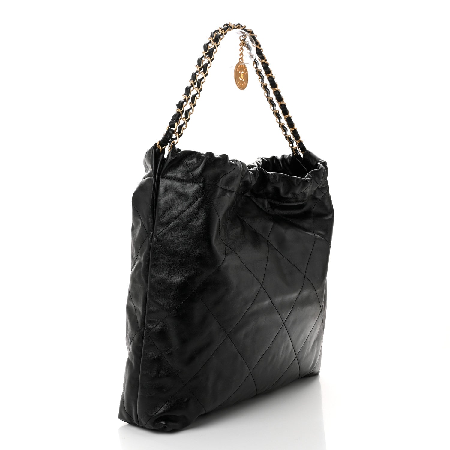 Chanel Shiny Calfskin Quilted Chanel 22 Black 4 of 11