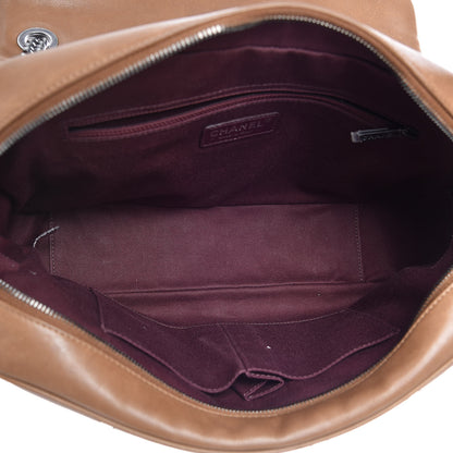 Chanel Calfskin Quilted Jumbo Coco Sporran Flap Light Brown 7 of 9