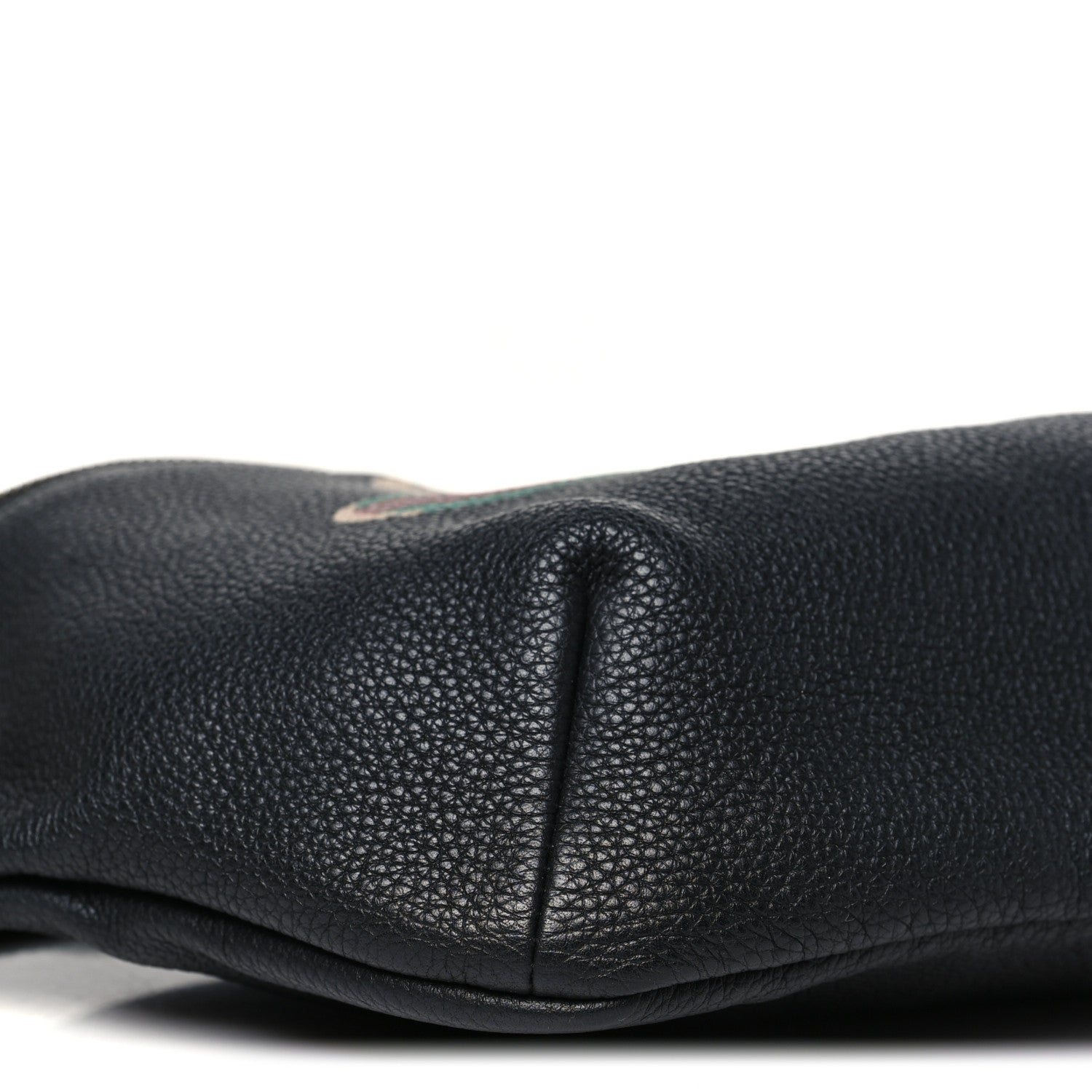 Gucci Grained Calfskin Logo Belt Bag Black 9 of 10
