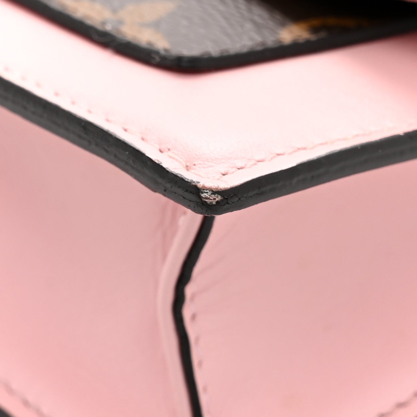 Monogram Flore Chain Wallet Rose Ballerine