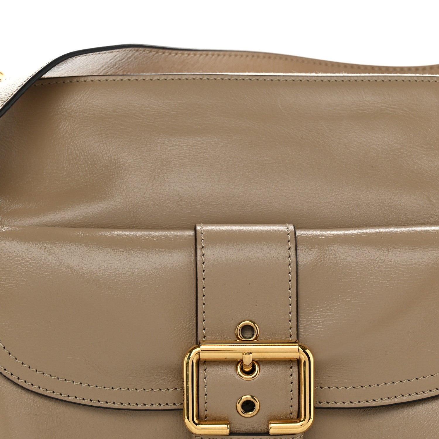 Chloe Shiny Calfskin Large Double Carry Camera Bag Motty Grey 7 of 9