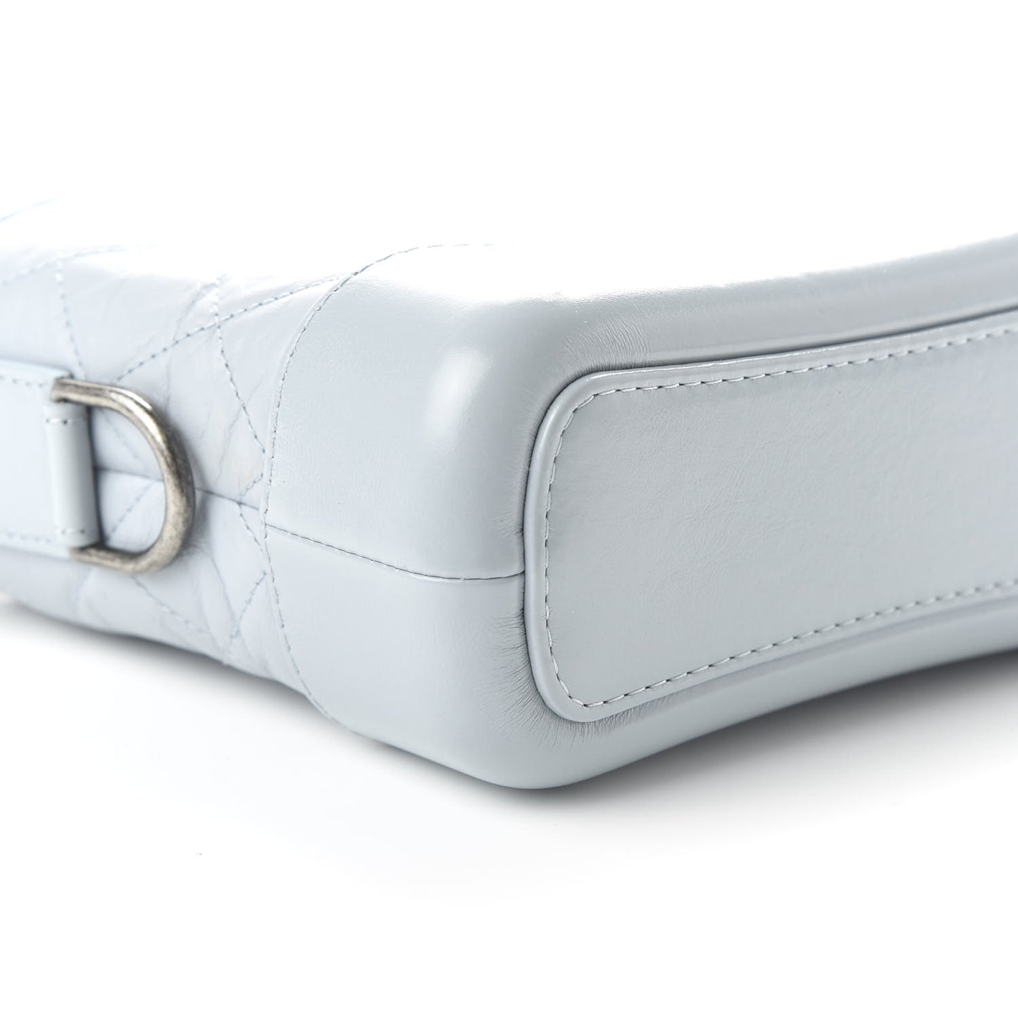 Aged Calfskin Quilted Small Gabrielle Hobo Light Blue