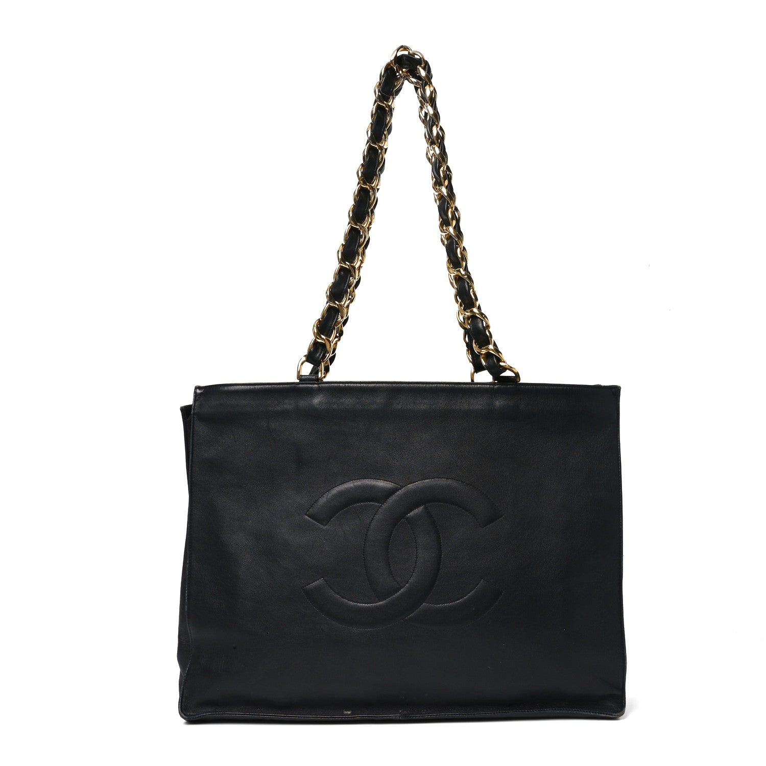 Chanel Lambskin CC Tote Black 1 of 12