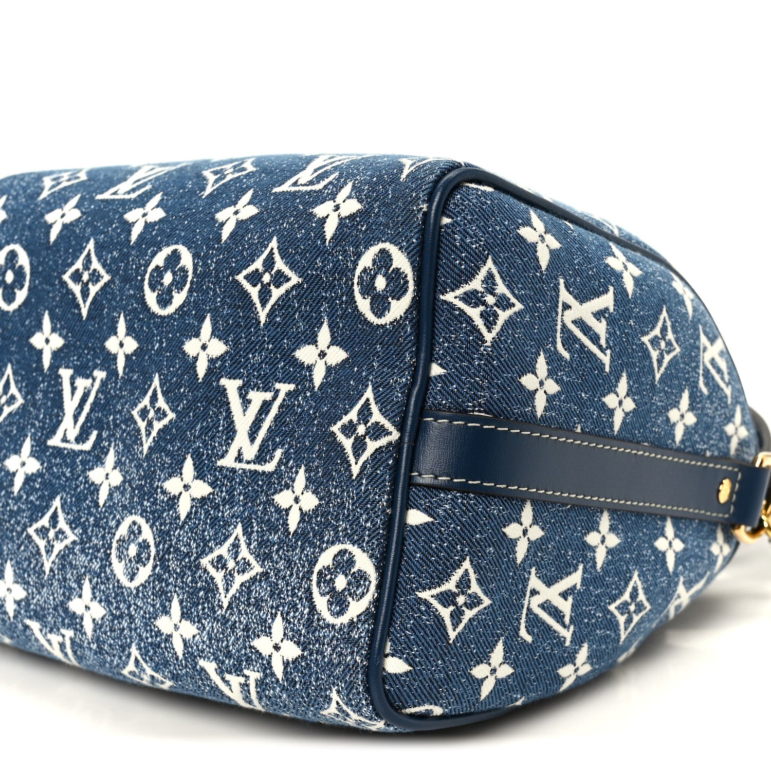 Louis Vuitton Monogram Jacquard Denim Speedy Bandouliere 25 Bleu 12 of 13