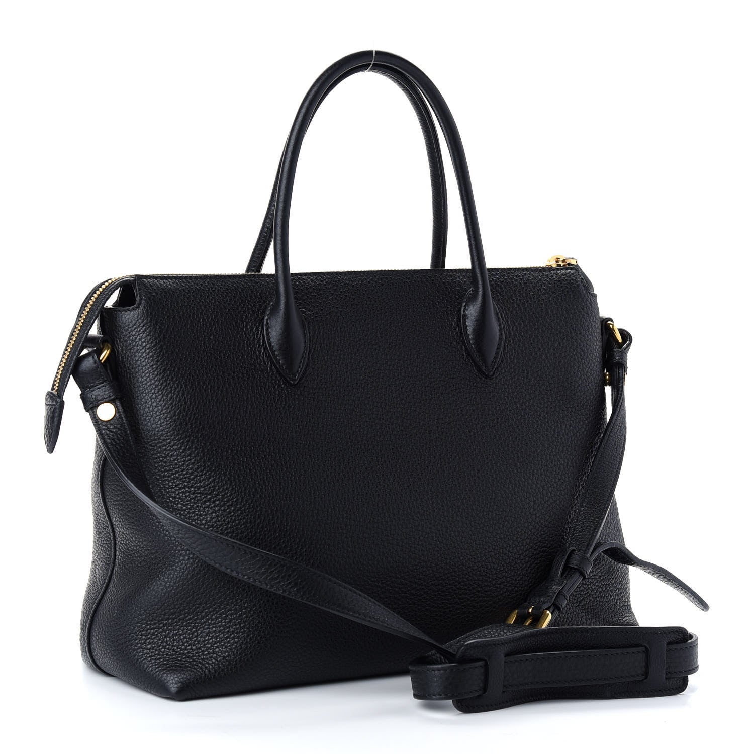 Prada Vitello Daino Shopping Tote Black 3 of 9