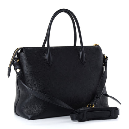Prada Vitello Daino Shopping Tote Black 3 of 9