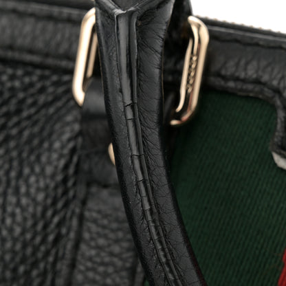 Gucci Calfskin Vintage Web Medium Boston Black 13 of 17