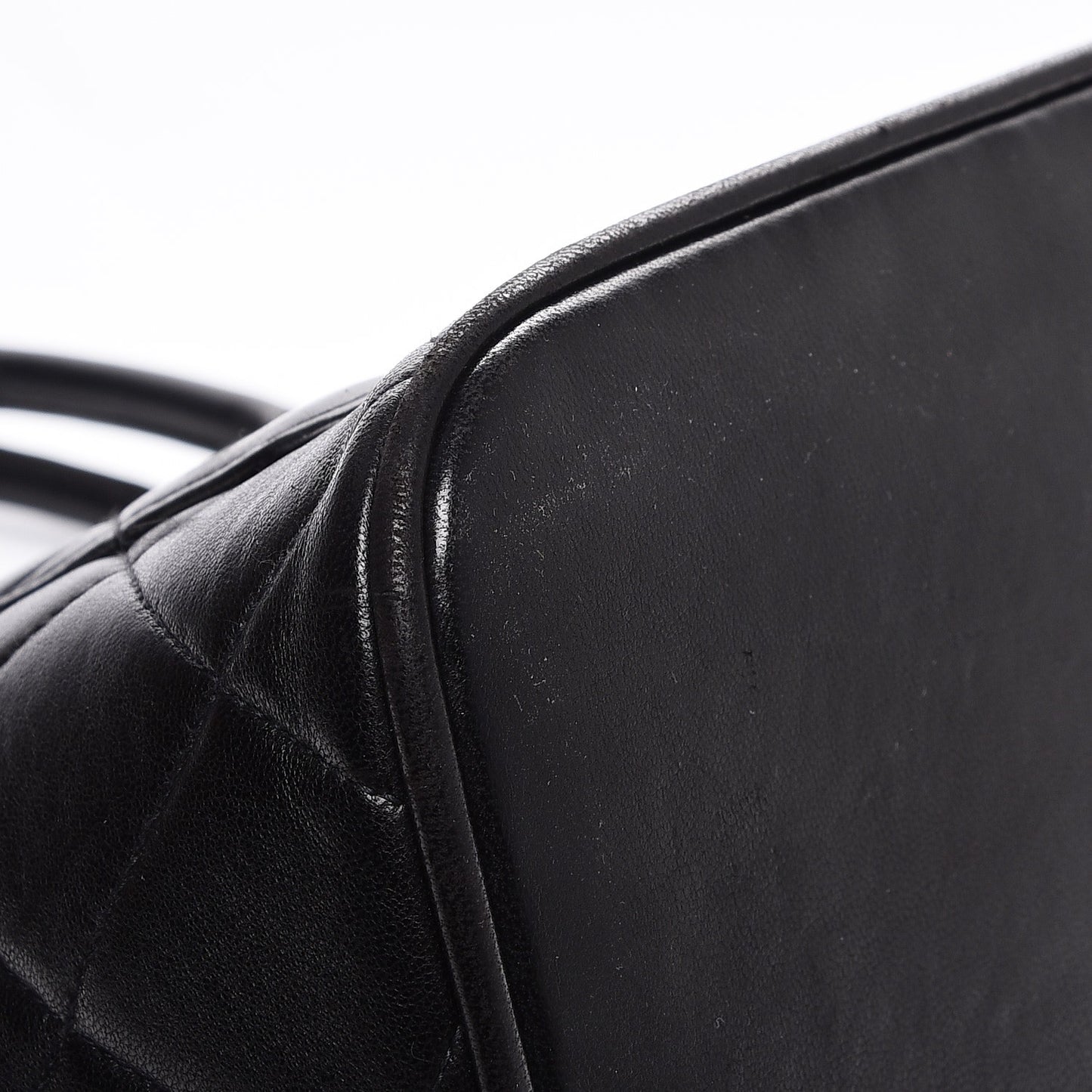 Lambskin Quilted Medallion Tote Black