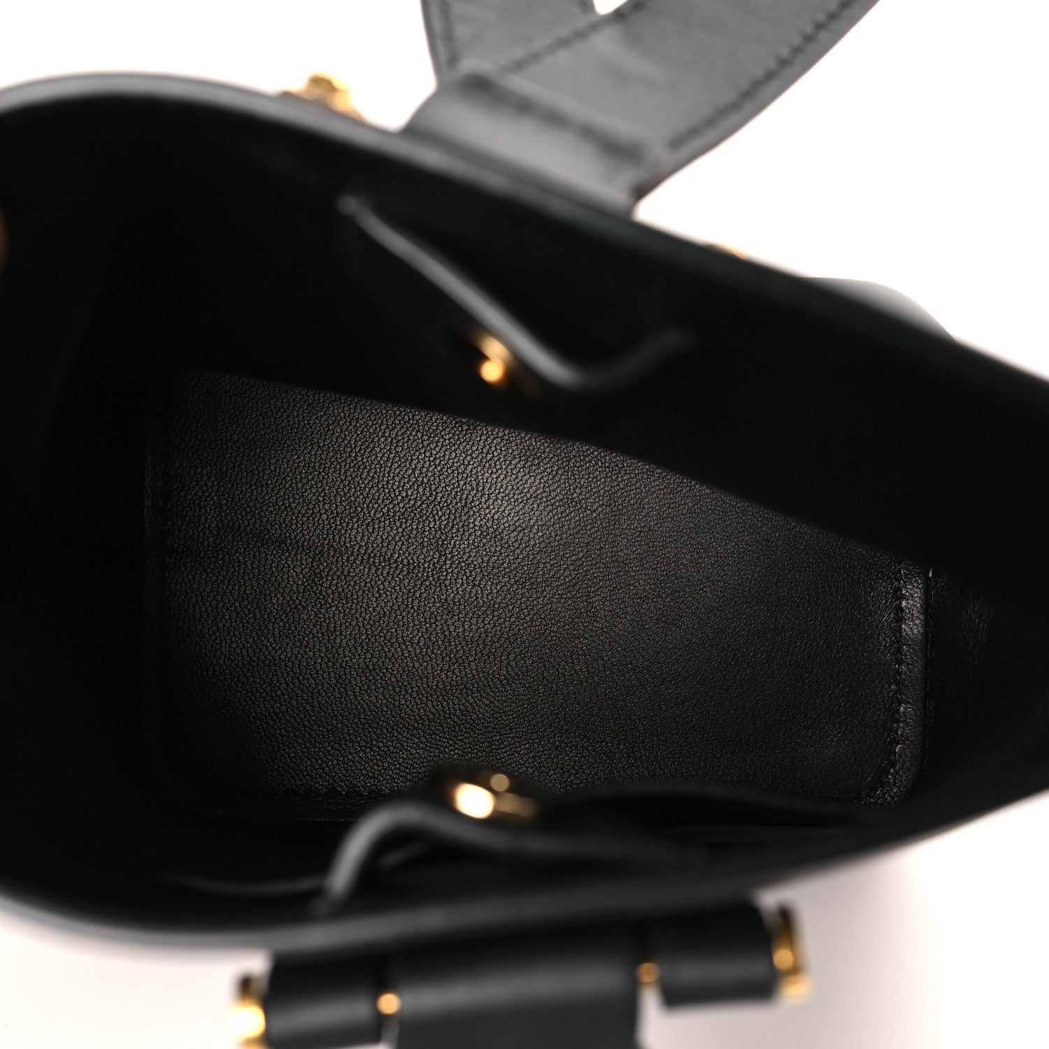 Versace Vitello Mini Virtus Bucket Bag Black 5 of 8
