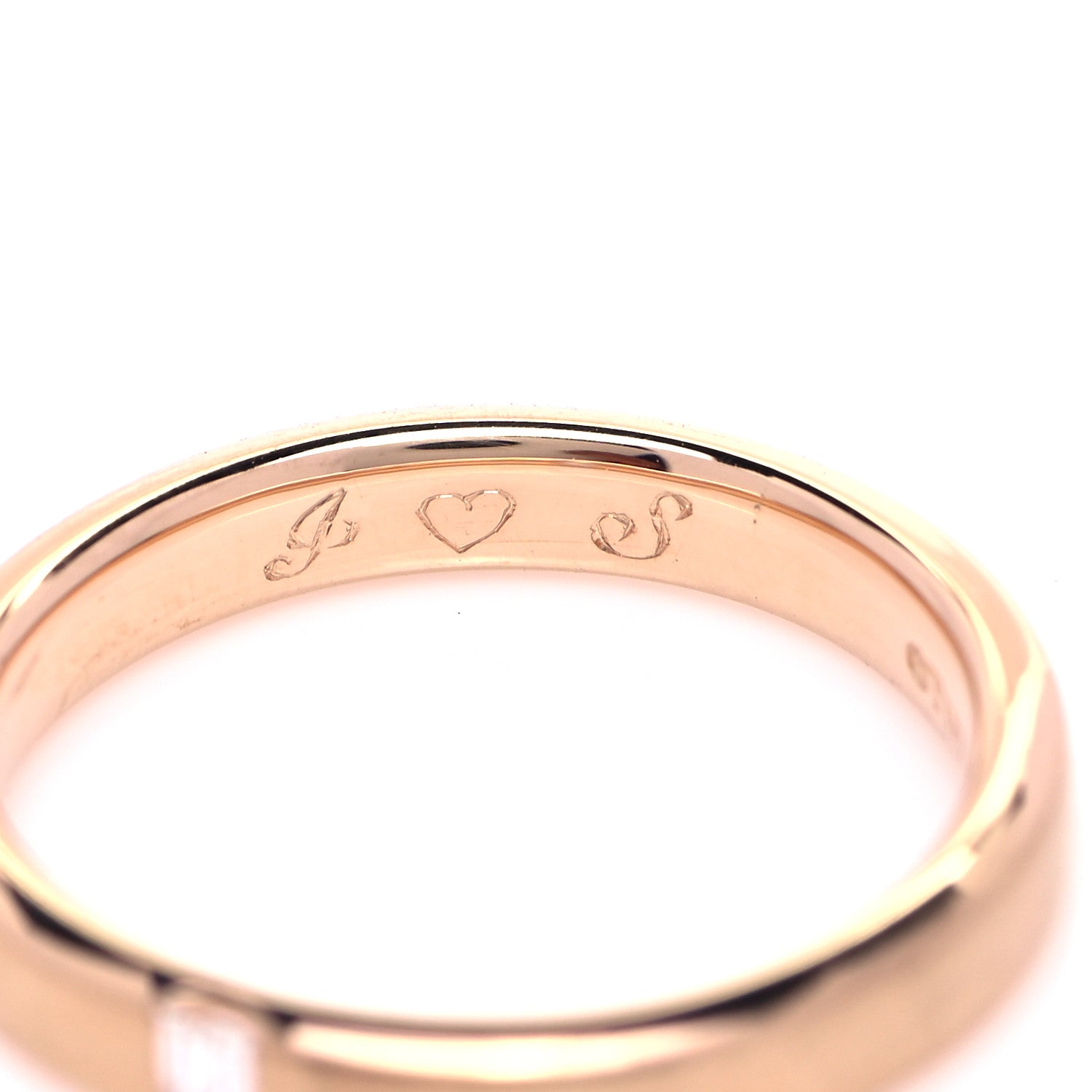 Tiffany 18K Rose Gold Diamond Essential Band Satin Baguette Ring 47 4 5 of 5