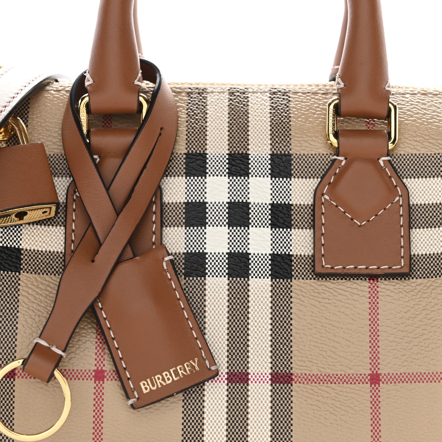 Vintage Check Mini Bowling Bag Briar Brown