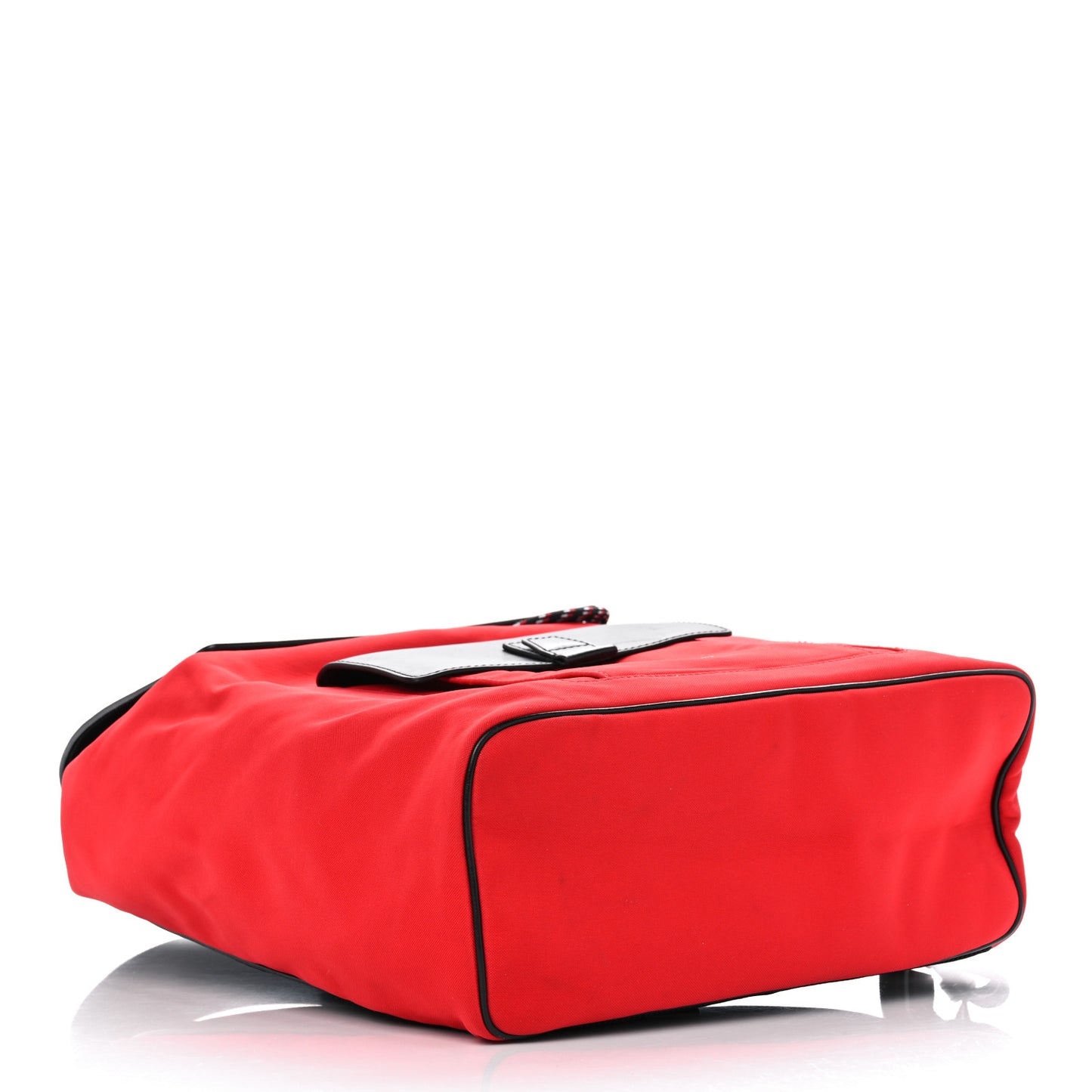 Calfskin Nylon Motion Backpack Red Black