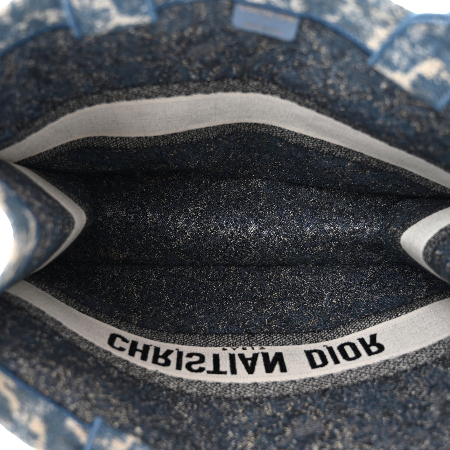 Canvas Embroidered Large Brocart Book Tote Blue