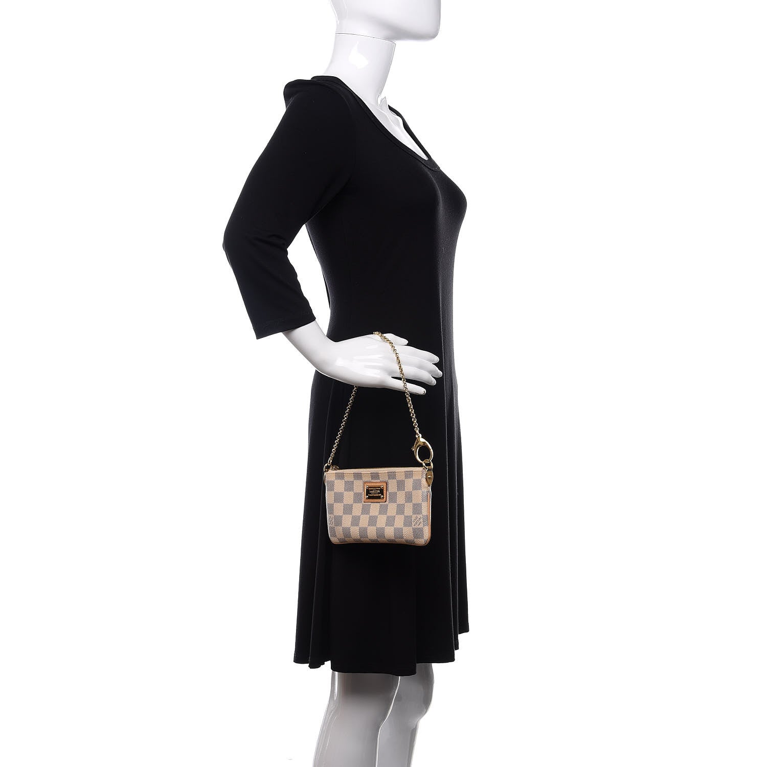 Louis Vuitton Damier Azur Pochette Milla MM 2 of 13