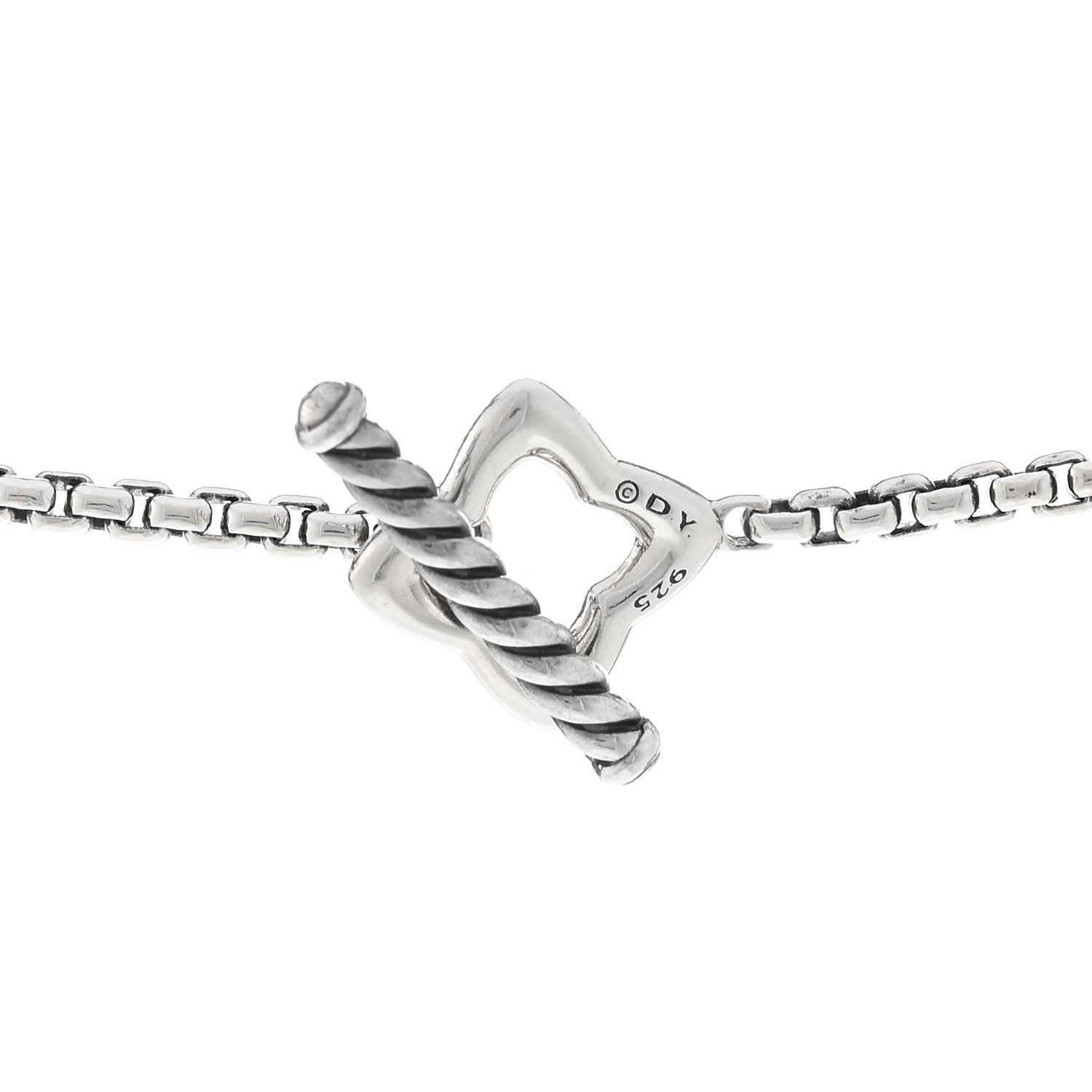 David Yurman Sterling Silver 25mm Quatrefoil Chain Necklace 4 of 4