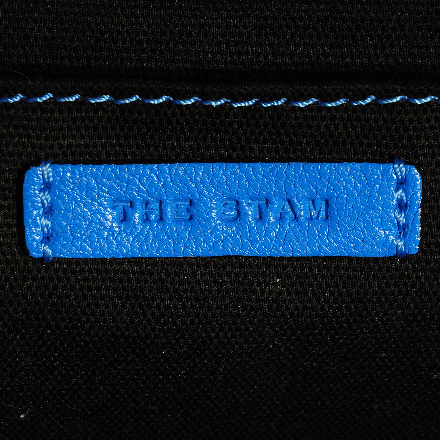 Quilted Leather Stam Blue