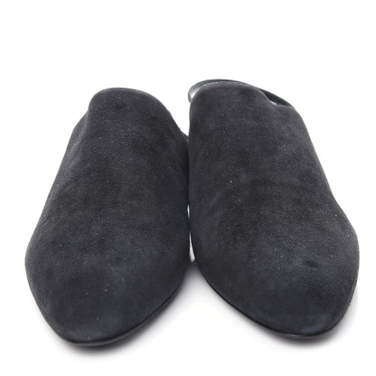 Hermes Suede Slingback Mules 35 Black 5 of 9