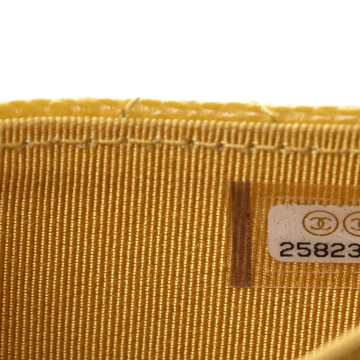 Caviar Quilted Flap Card Holder Wallet Yellow