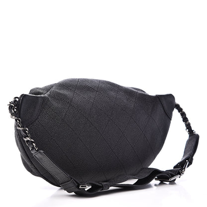 Chanel Caviar Stitched Banane Waist Bag Fanny Pack Black 2 of 8