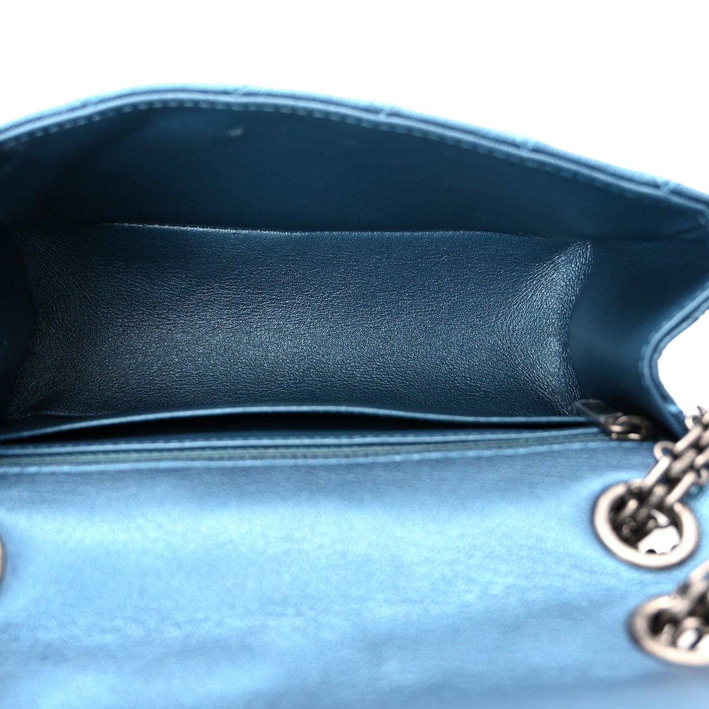 Metallic Sheepskin Quilted 2.55 Reissue Mini Flap Blue