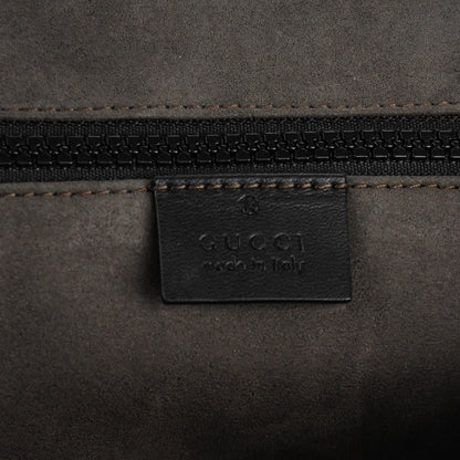 Gucci GG Supreme Monogram Calfskin Medium Double Buckle Flap Messenger Beige Black 6 of 7