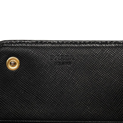 Prada Saffiano Continental Flap Wallet Nero Black 5 of 12