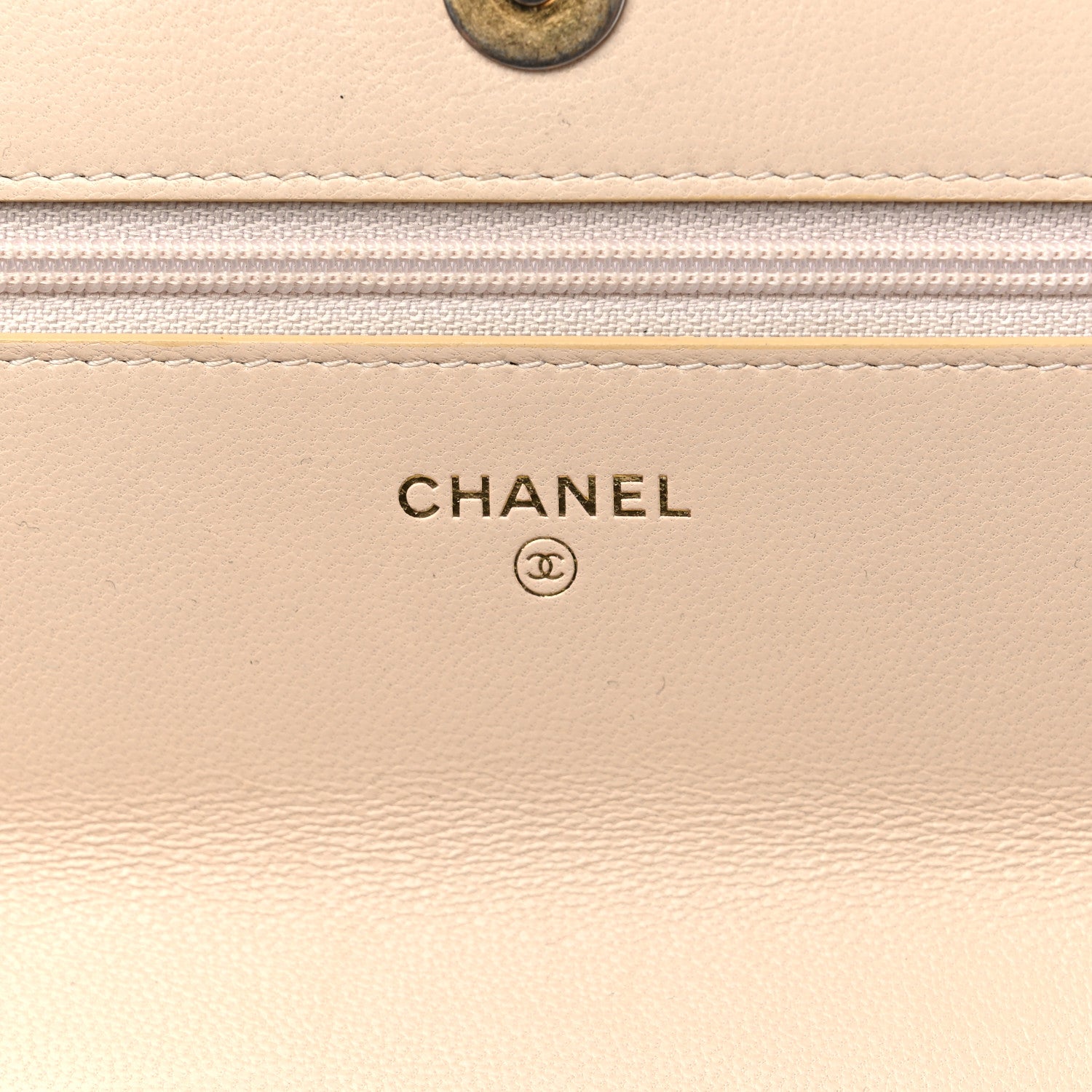 Chanel Lambskin Quilted Chanel 19 Wallet On Chain WOC Beige 6 of 12