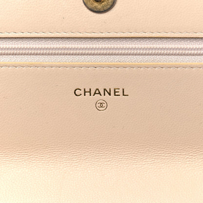 Chanel Lambskin Quilted Chanel 19 Wallet On Chain WOC Beige 6 of 12