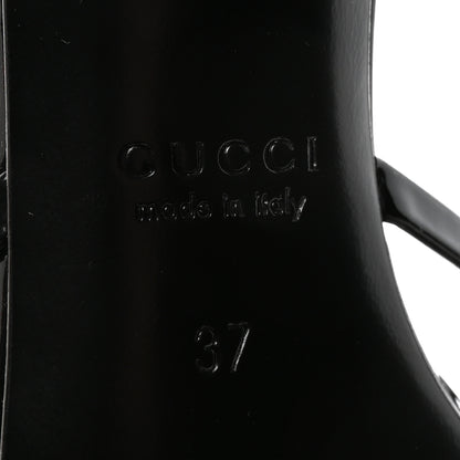 Gucci Vernice Crystal Sandals 37 Black 7 of 8