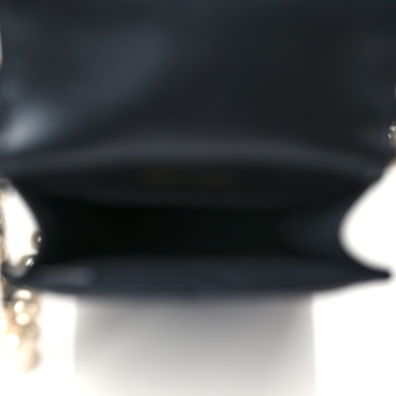 Chanel Lambskin Quilted Pearl Phone Holder With Chain Black 5 of 11