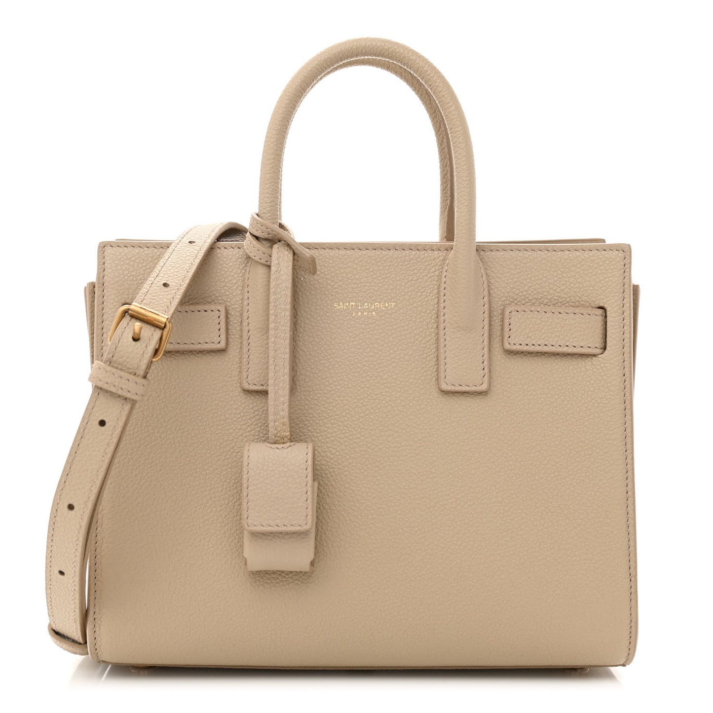 Grained Calfskin Nano Sac de Jour Sea Salt