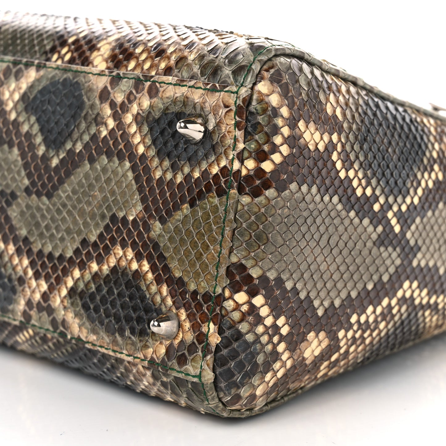 Snakeskin Medium Lady Dior Brown Multicolor