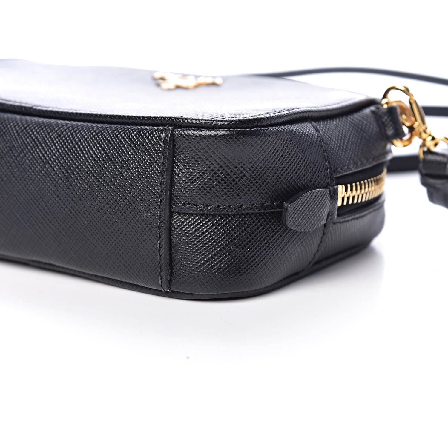 Prada Saffiano Mini Camera Crossbody Bag Black 8 of 9
