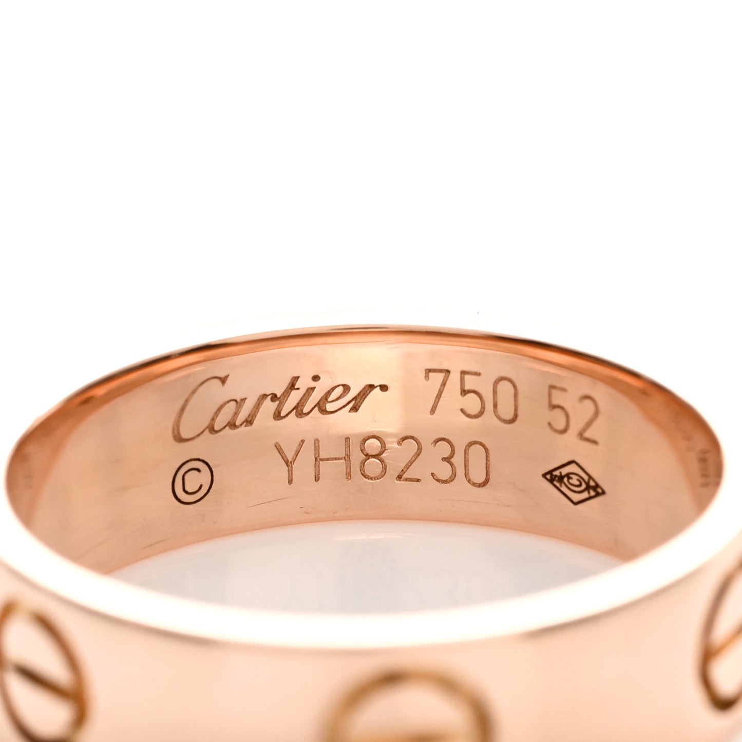 18K Pink Gold 5.5mm LOVE Ring 53 6.5