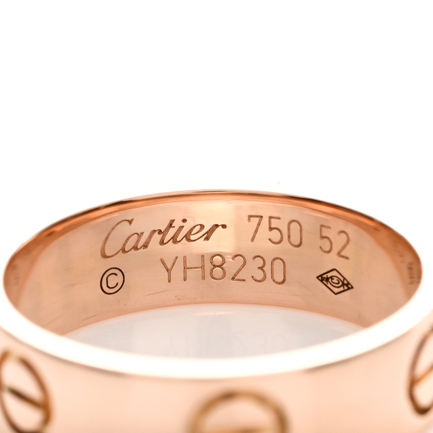 Cartier 18K Pink Gold 5.5mm LOVE Ring 53 6.5 3 of 4