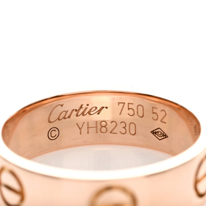 Cartier 18K Pink Gold 5.5mm LOVE Ring 53 6.5 3 of 4